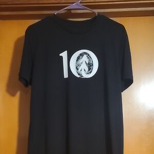 tentree Black Tee with White Graphic